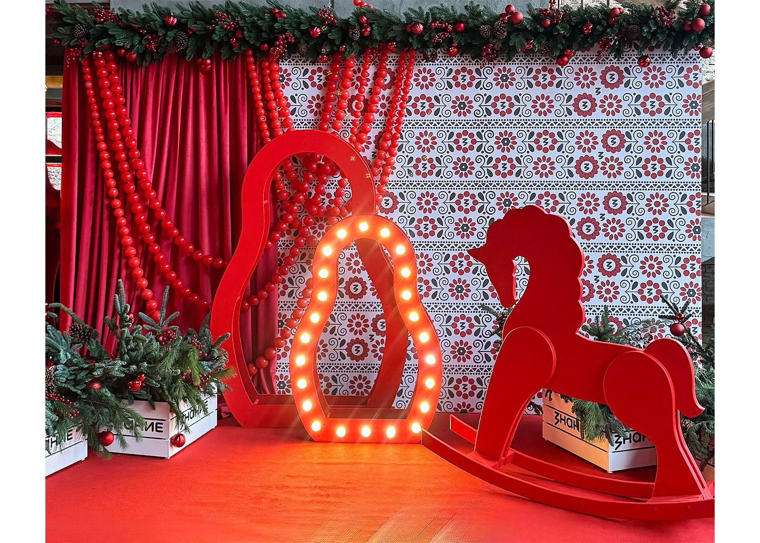 Фотозона в русском стиле